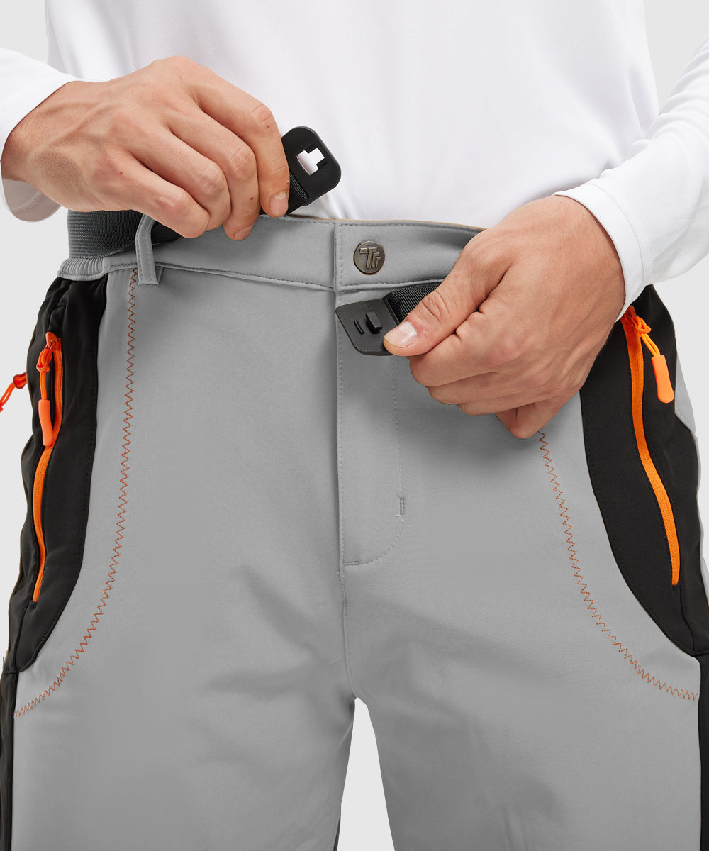 Men's Water-Resistant Fleece-Lined Snow Ski Pants, fit view