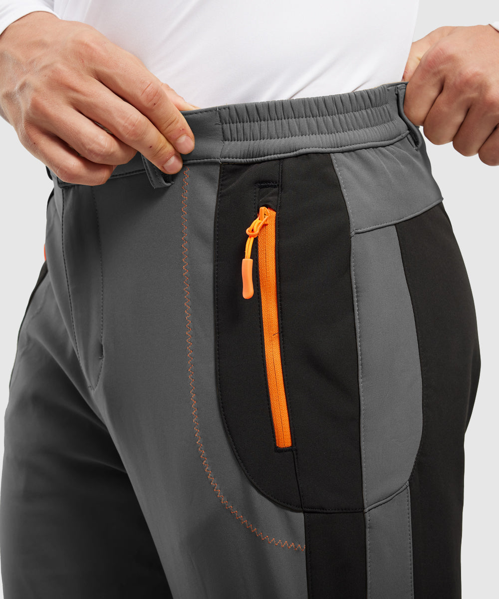 Men's Water-Resistant Fleece-Lined Snow Ski Pants, fit view