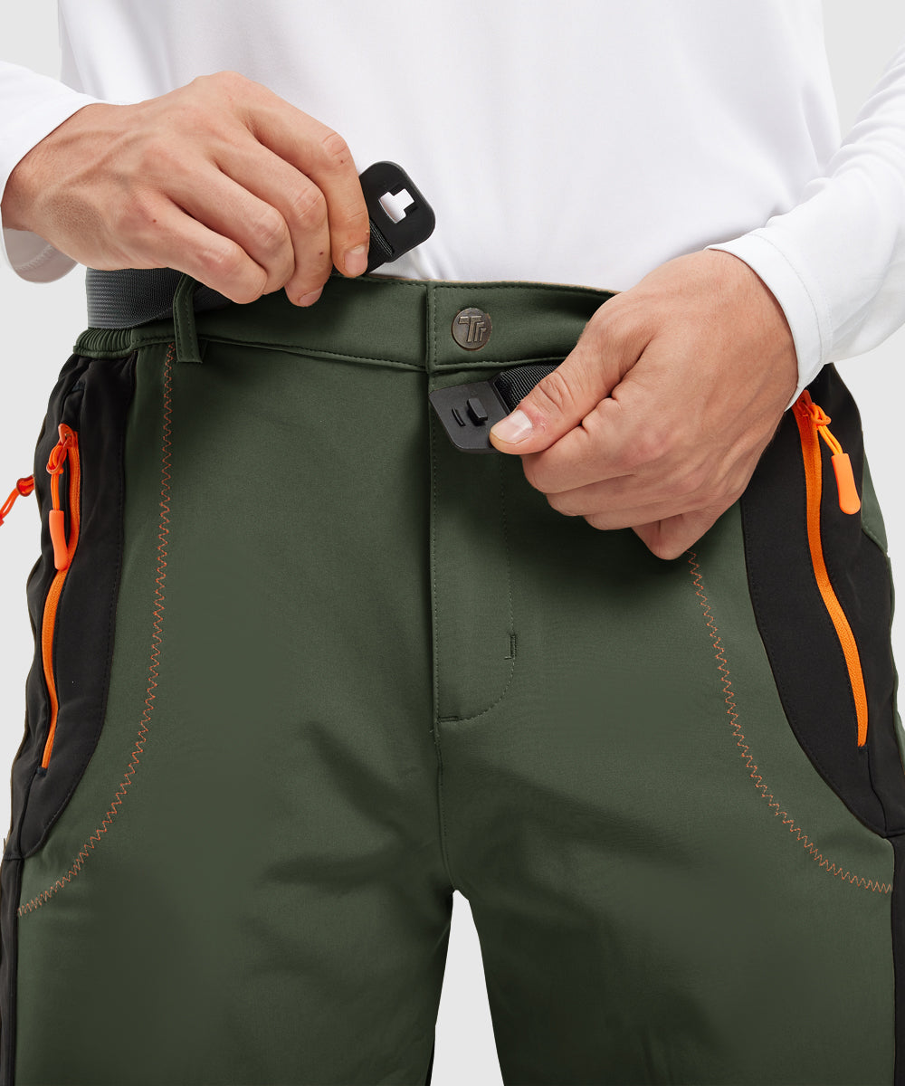Men's Water-Resistant Fleece-Lined Snow Ski Pants, pocket detail