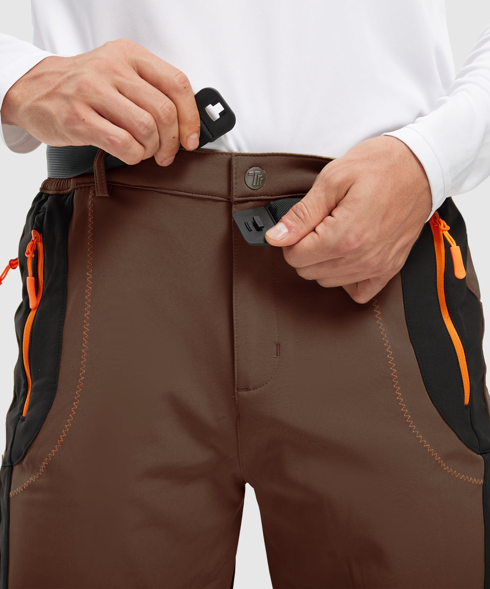 Men's Water-Resistant Fleece-Lined Snow Ski Pants, styling detail