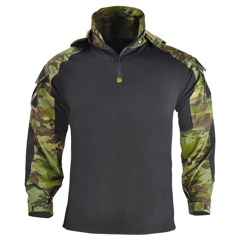 Men's Outdoor Hooded Long Sleeve T-Shirt, side view