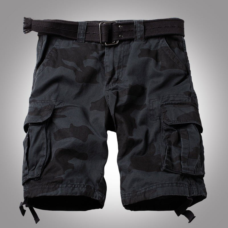 Men's Casual Loose Camo Shorts, back view