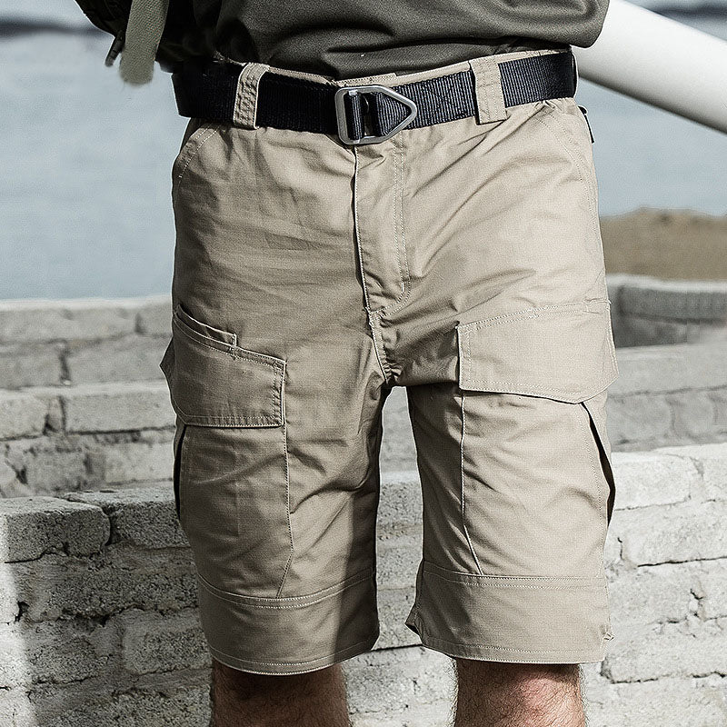 Men's Military Multi-Pocket Cotton Shorts, back view