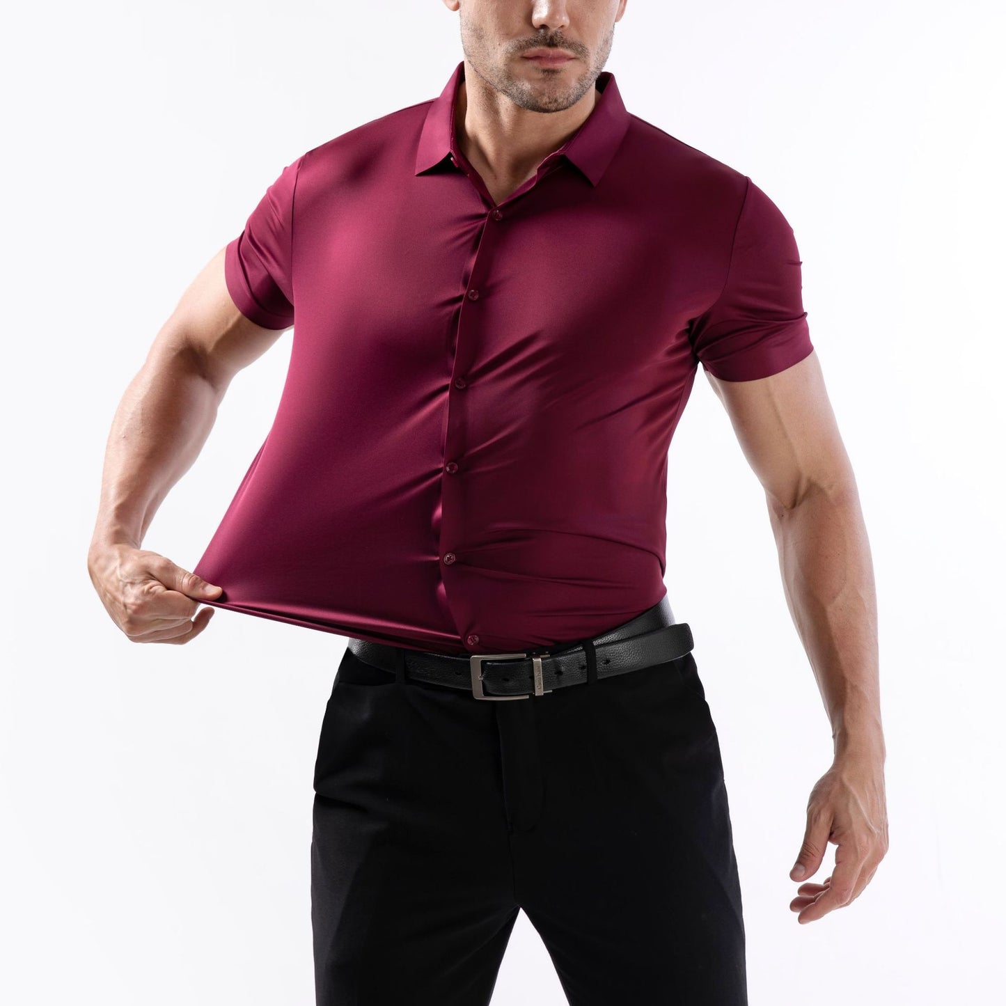 Men's Slim Fit Short Sleeve Dress Shirts