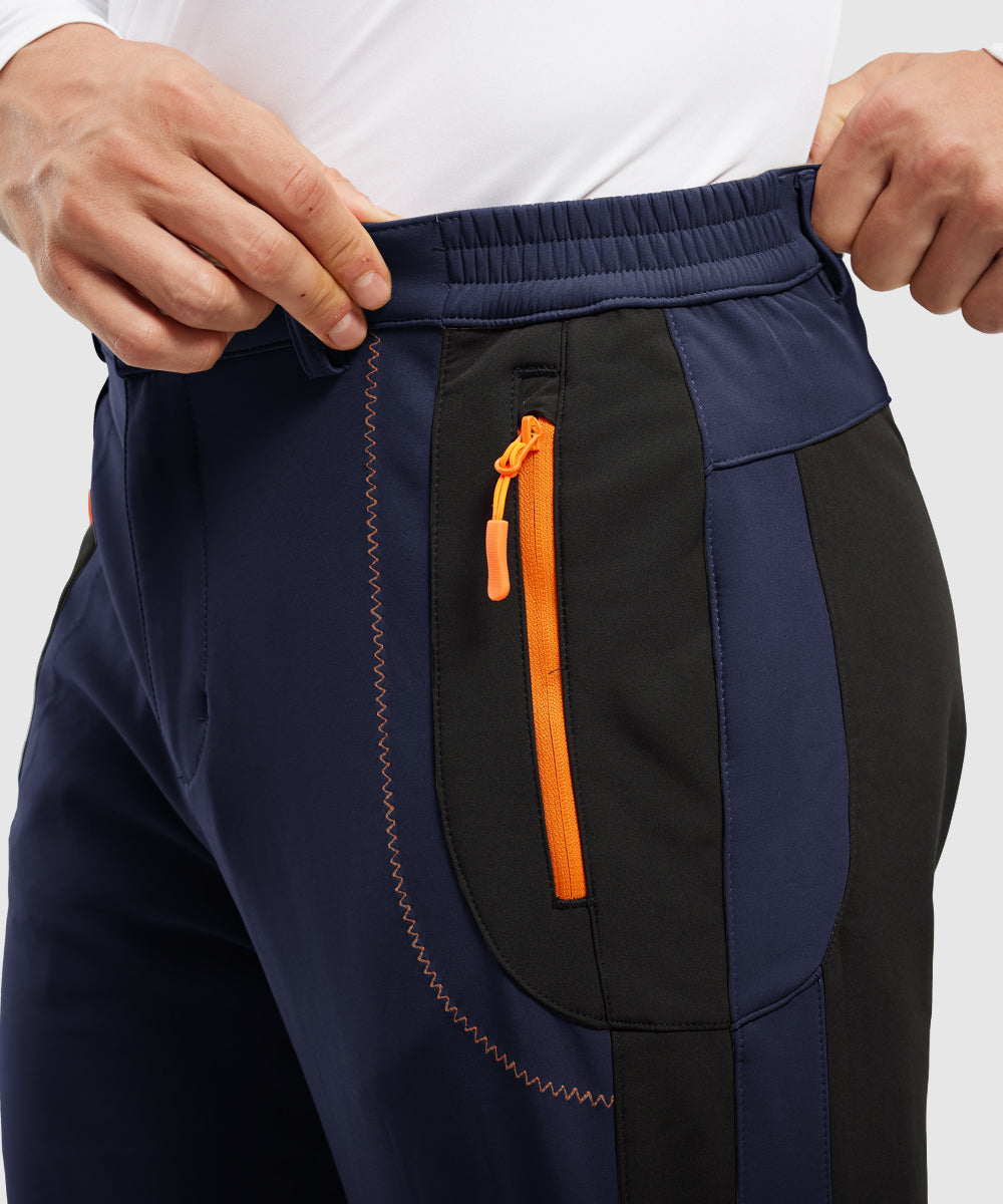 Men's Water-Resistant Fleece-Lined Snow Ski Pants, fit view