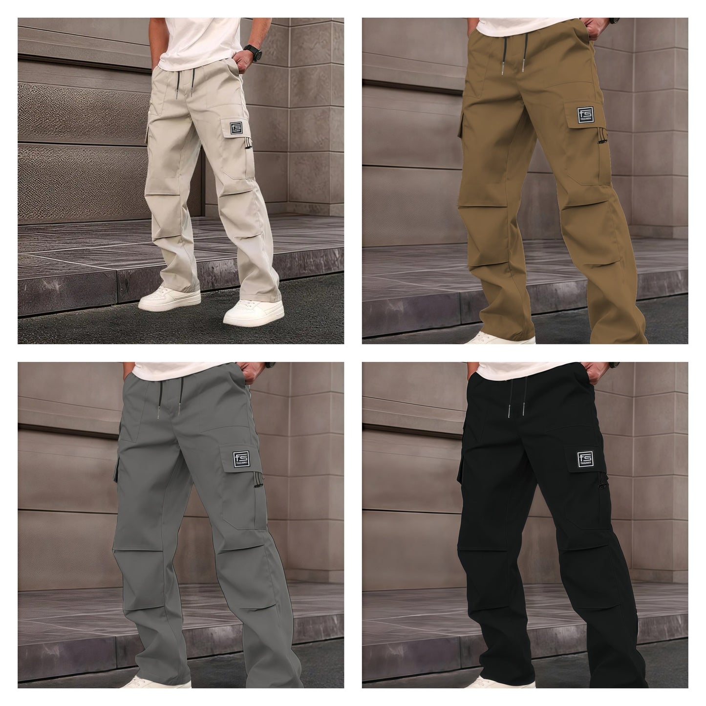 Mens Cargo Pants For All-Season Daily Wear | Straight-L, close-up detail