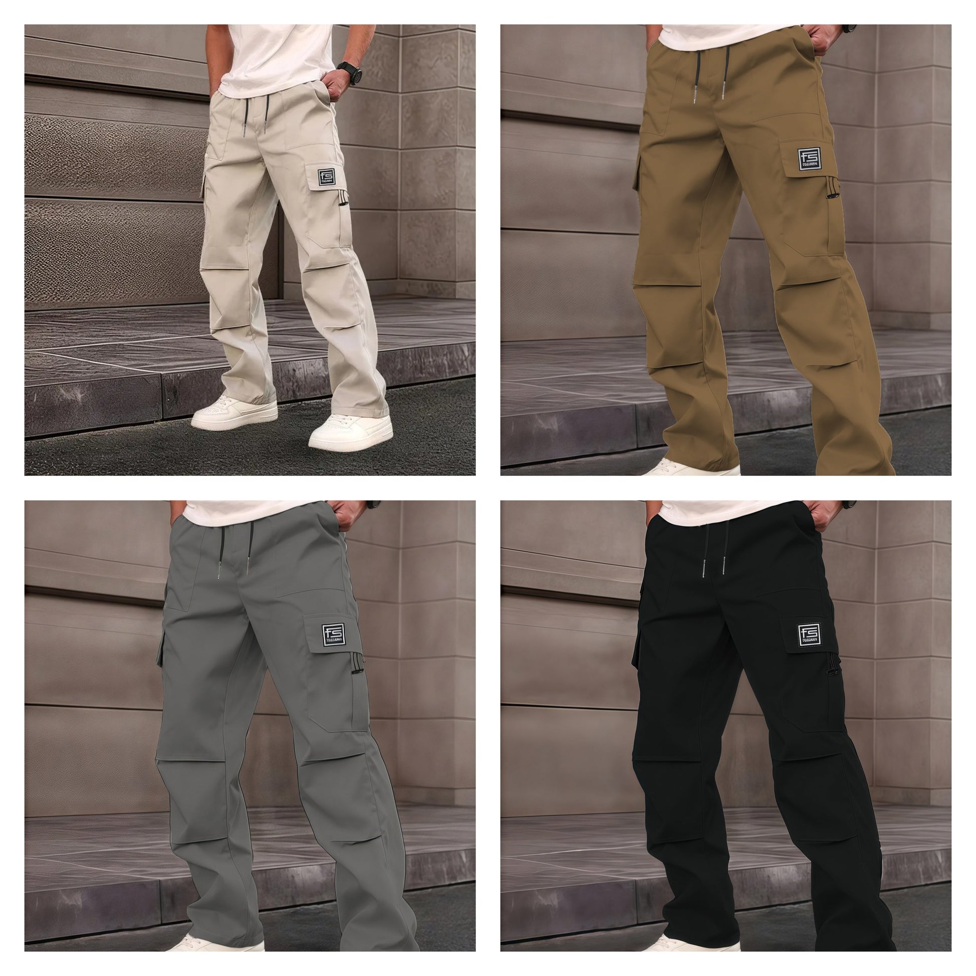 Mens Cargo Pants For All-Season Daily Wear | Straight-L, close-up detail
