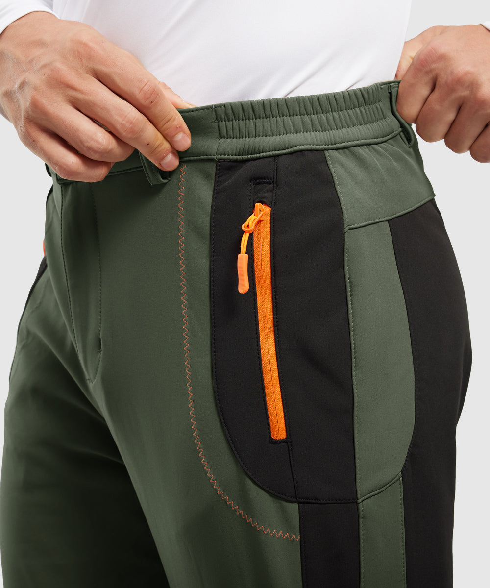 Men's Water-Resistant Fleece-Lined Snow Ski Pants, fit view