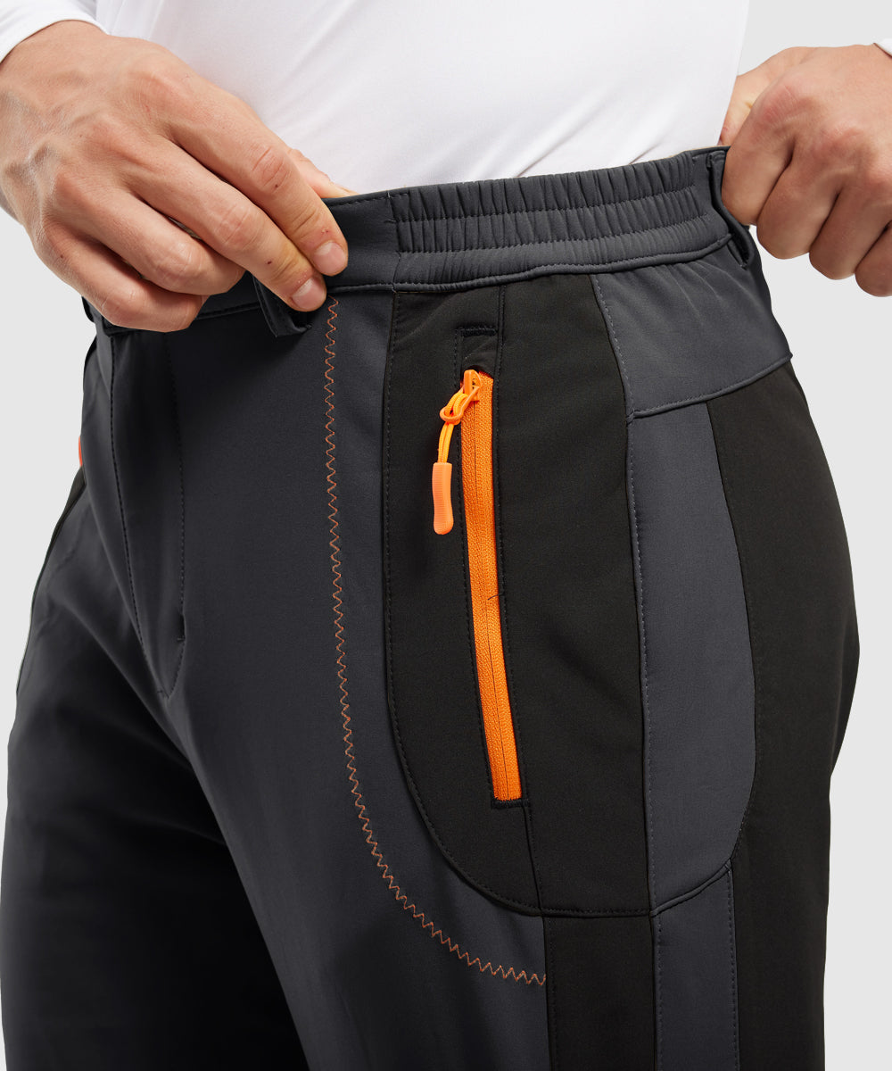 Men's Water-Resistant Fleece-Lined Snow Ski Pants, fit view