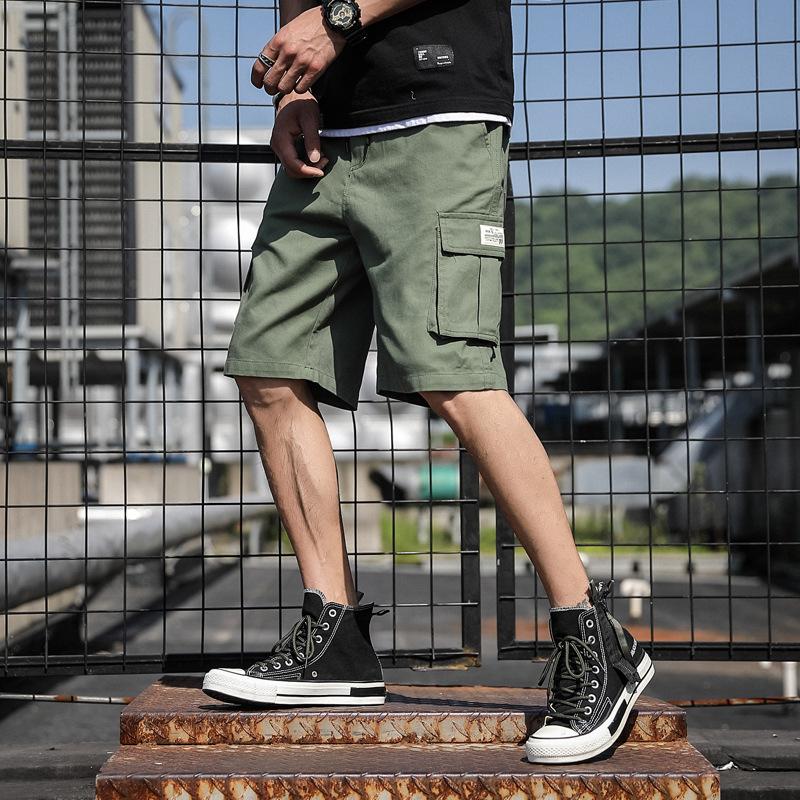 Men's Plus Size Camo Cargo Shorts, detail view