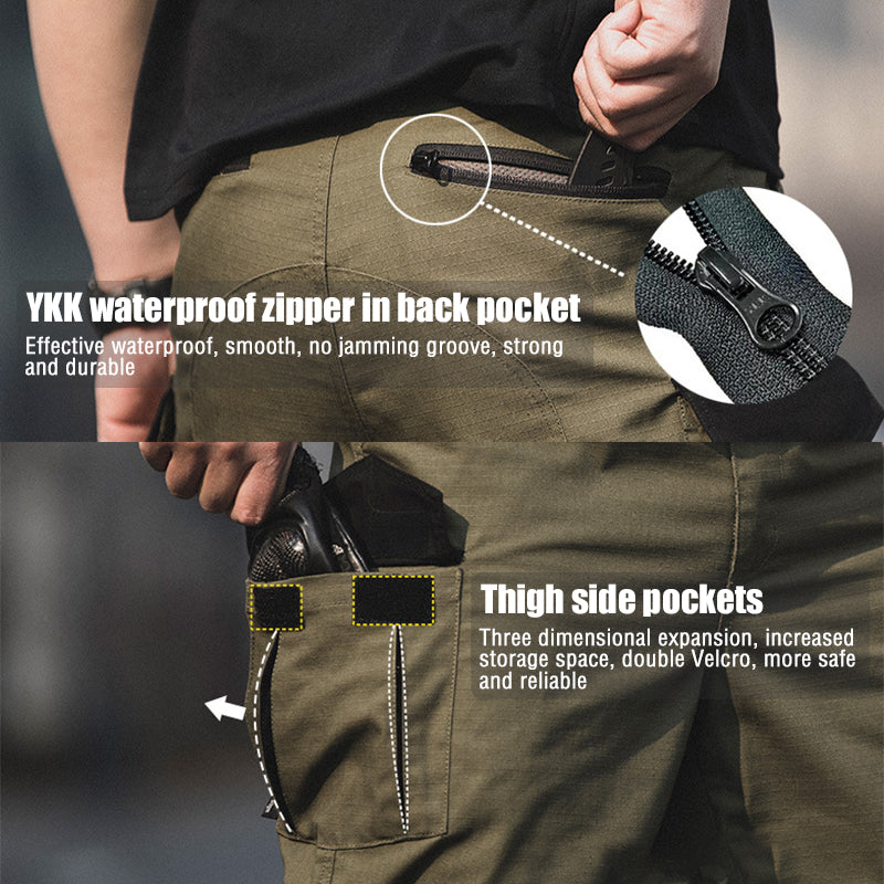 Men's Waterproof Ripstop Tactical Cargo Pants