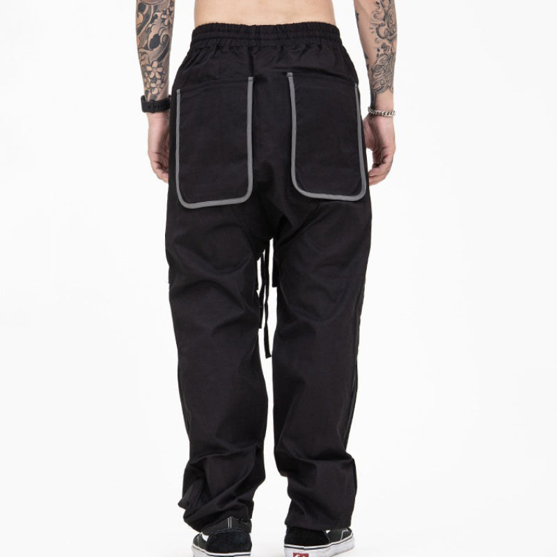Men's Multi-Pocket Workwear Drawstring Trousers