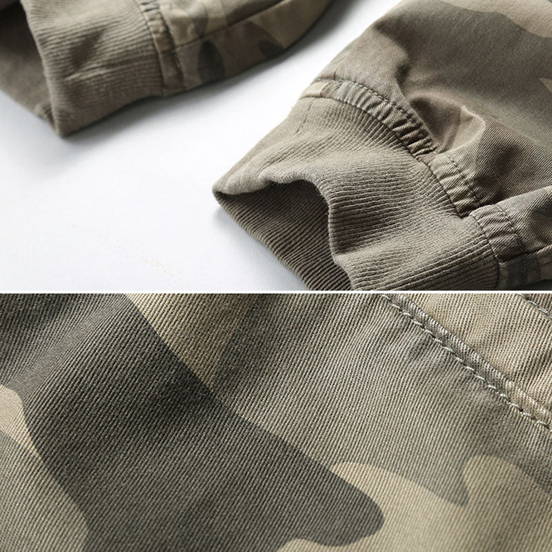 Men's Outdoor Cotton Loose Multi-Pocket Pants