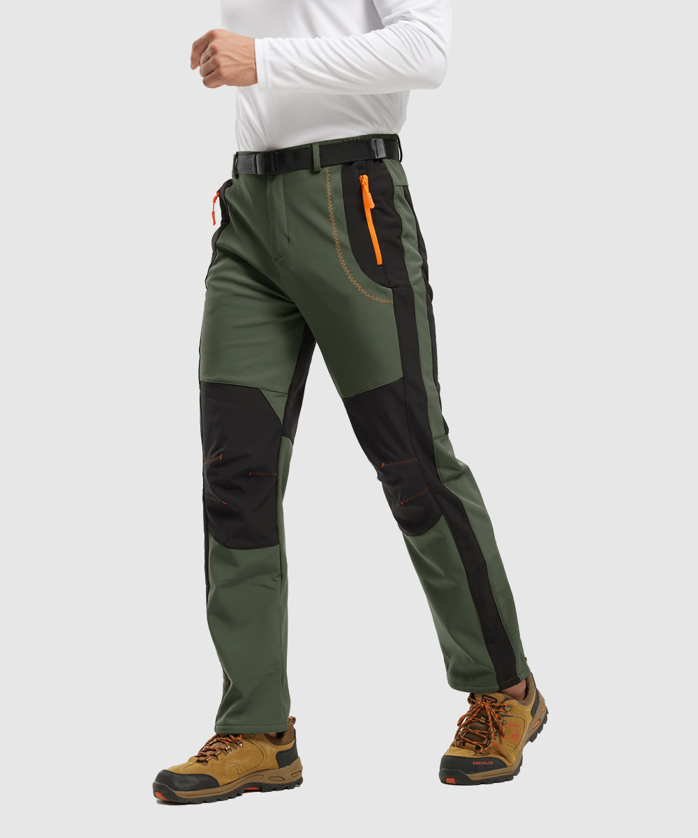 Men's Water-Resistant Fleece-Lined Snow Ski Pants, side view