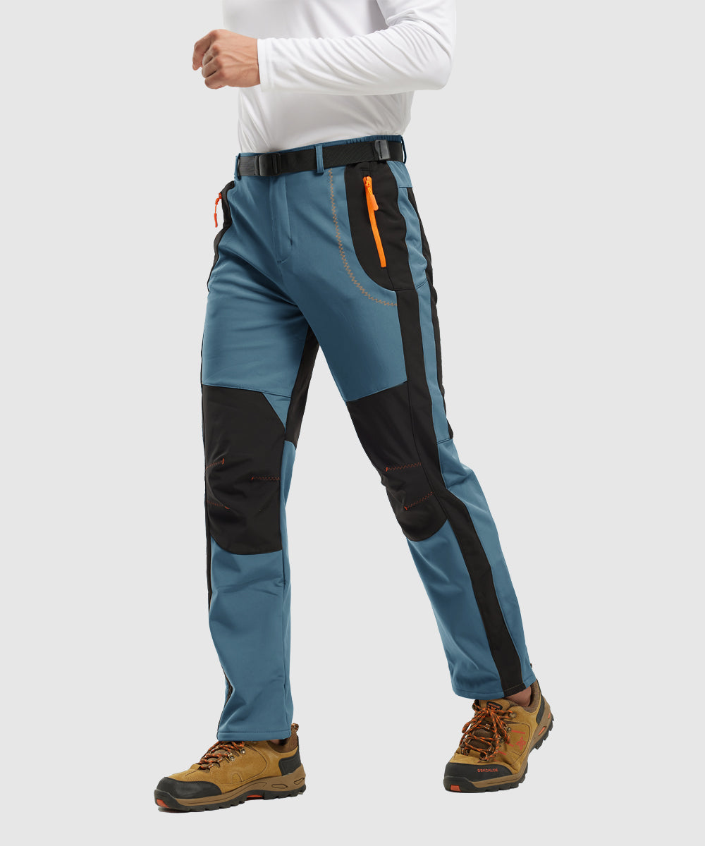 Men's Water-Resistant Fleece-Lined Snow Ski Pants, pocket detail