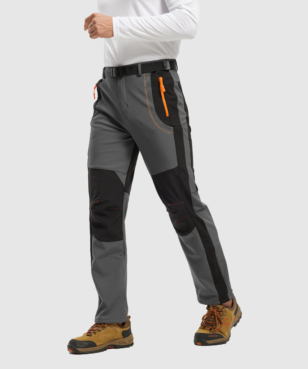 Men's Water-Resistant Fleece-Lined Snow Ski Pants, pocket detail