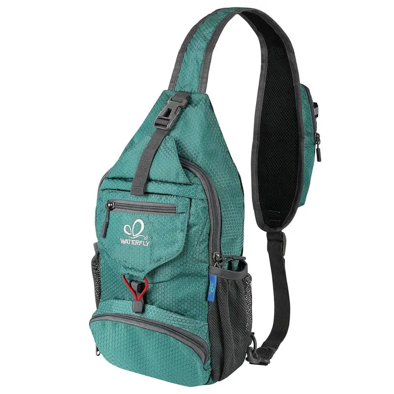 Packable Nylon Sling Backpack – Lightweight Crossbody Chest Bag for Hiking & Travel