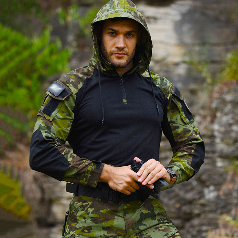 Kangoo Outdoor Cool Hooded Long Sleeve Men's T-shirt