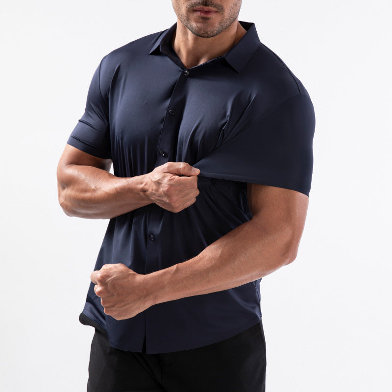 Men's Slim Fit Short Sleeve Dress Shirts