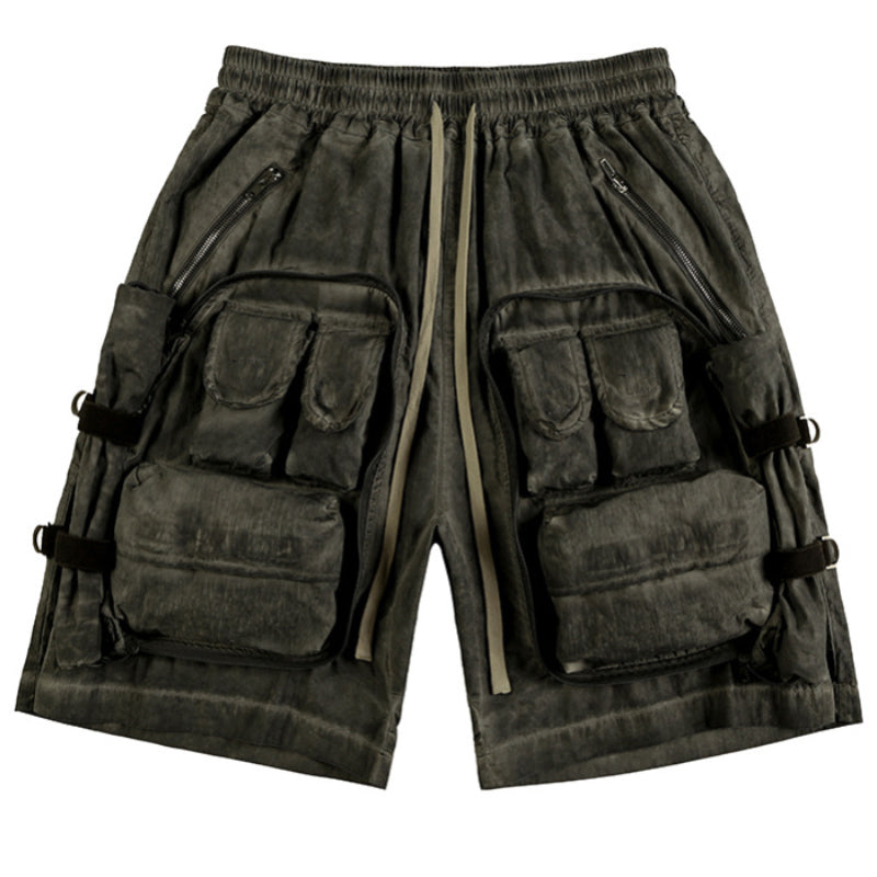 Men's Retro Multi-Pocket Casual Shorts, side view