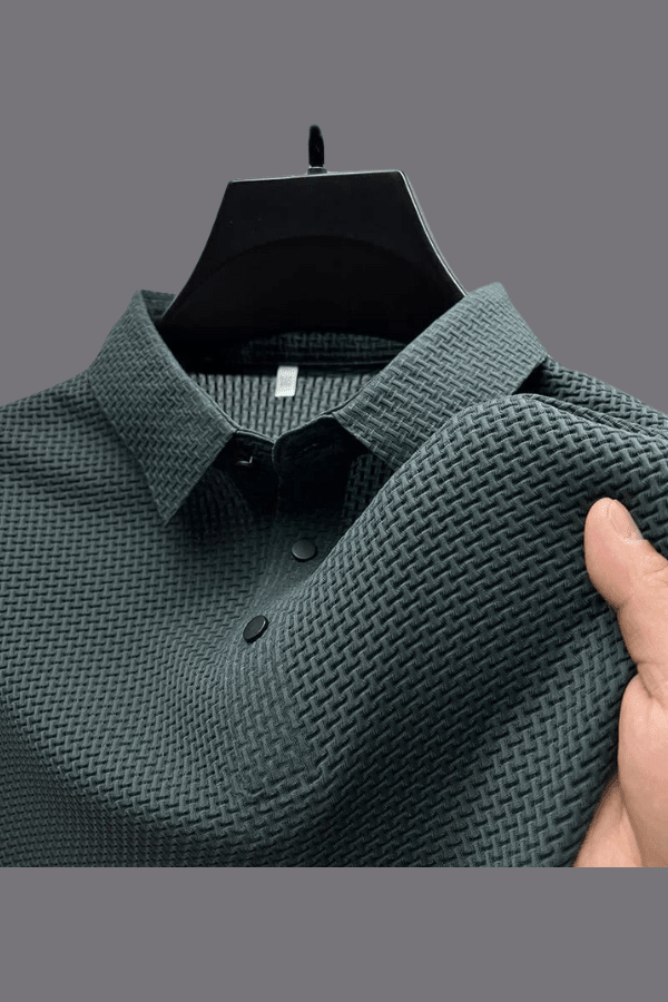 Men's Lightweight Breathable Waffle Knit Polo, color options