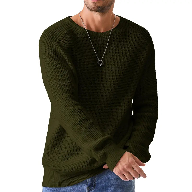 Men's Crewneck Sweater - Soft Casual Pullover