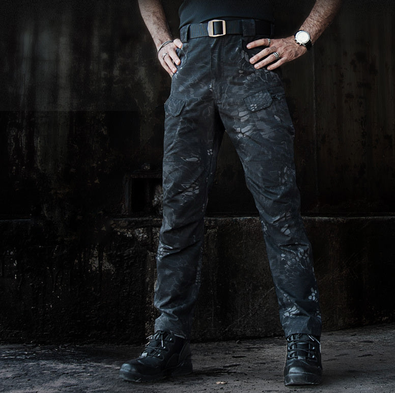 Men's Tactical Waterproof Ripstop Work Pants, fabric detail