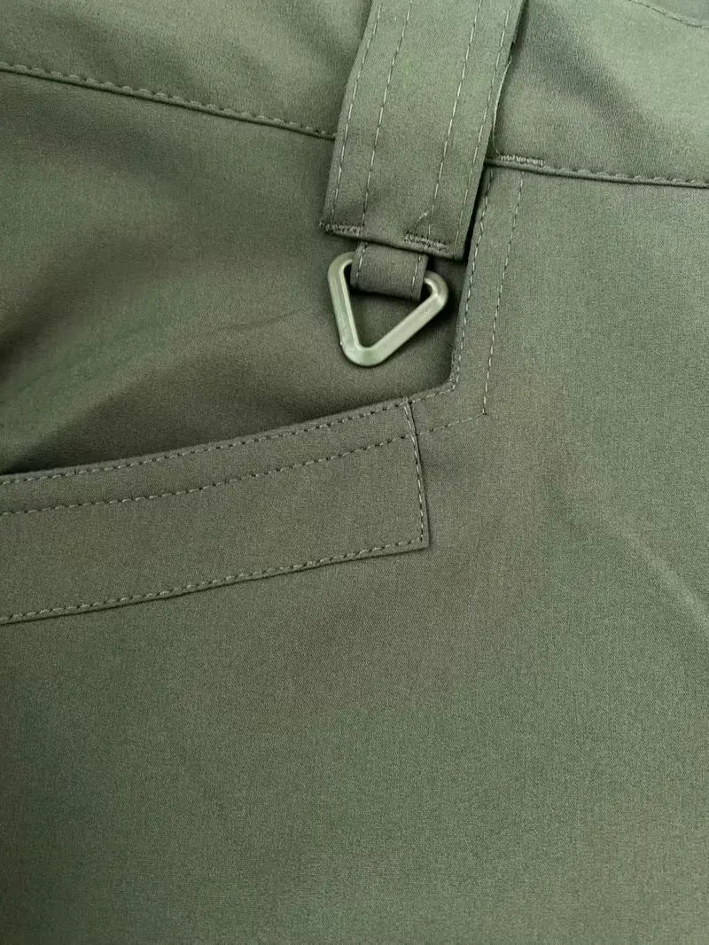 Men's Fleece-Lined Tactical Cargo Pants – Windproof Winter Hiking & Work Pants