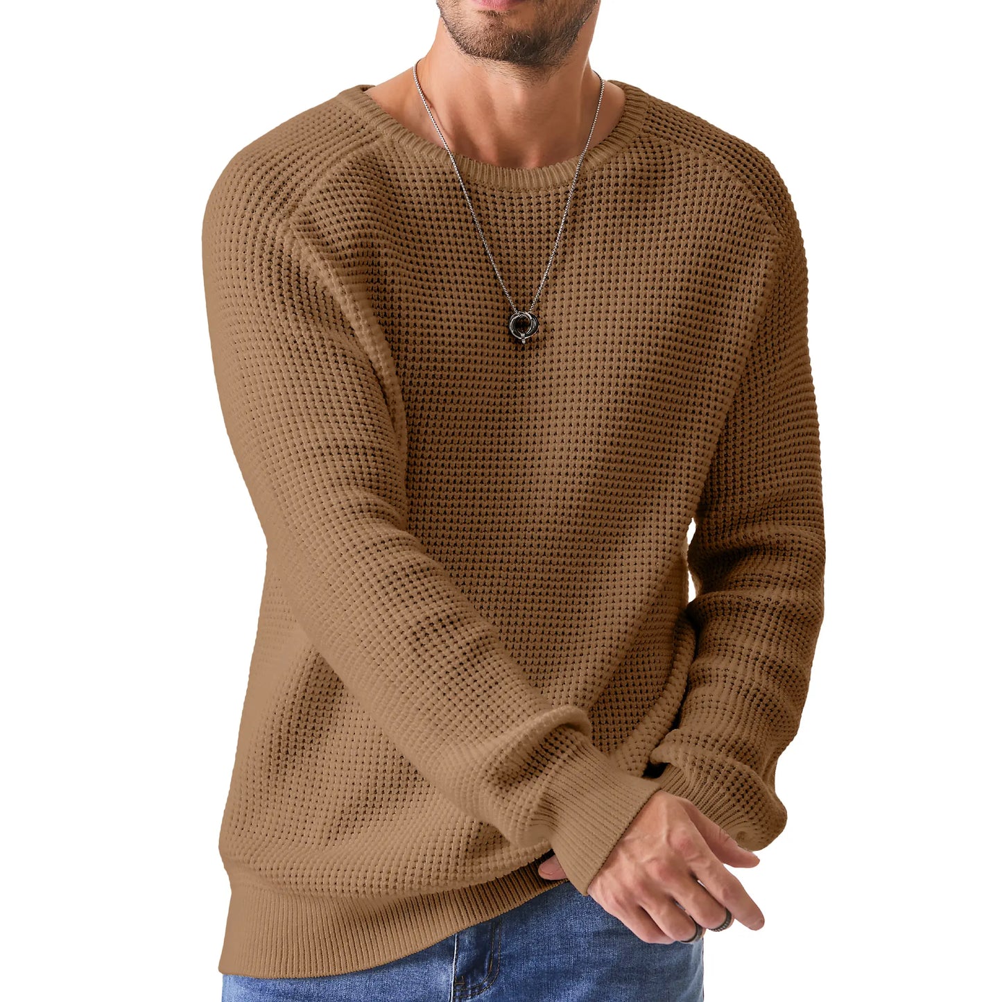 Men's Crewneck Sweater - Soft Casual Pullover