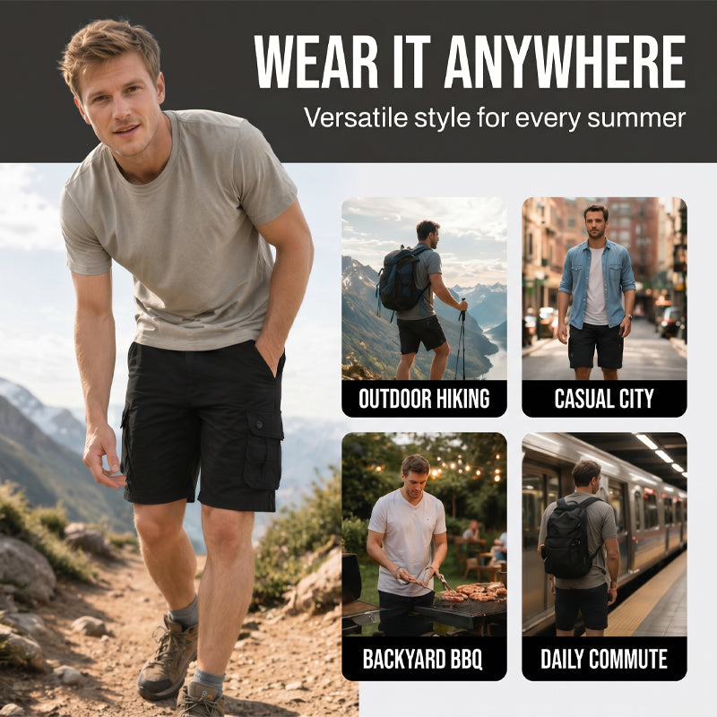 🩳50% OFF🏕️Men's Outdoor Cargo Shorts – Multi-Pocket & Breathable