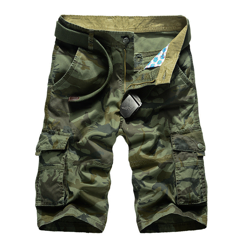 Men's camo cargo shorts side cargo pocket