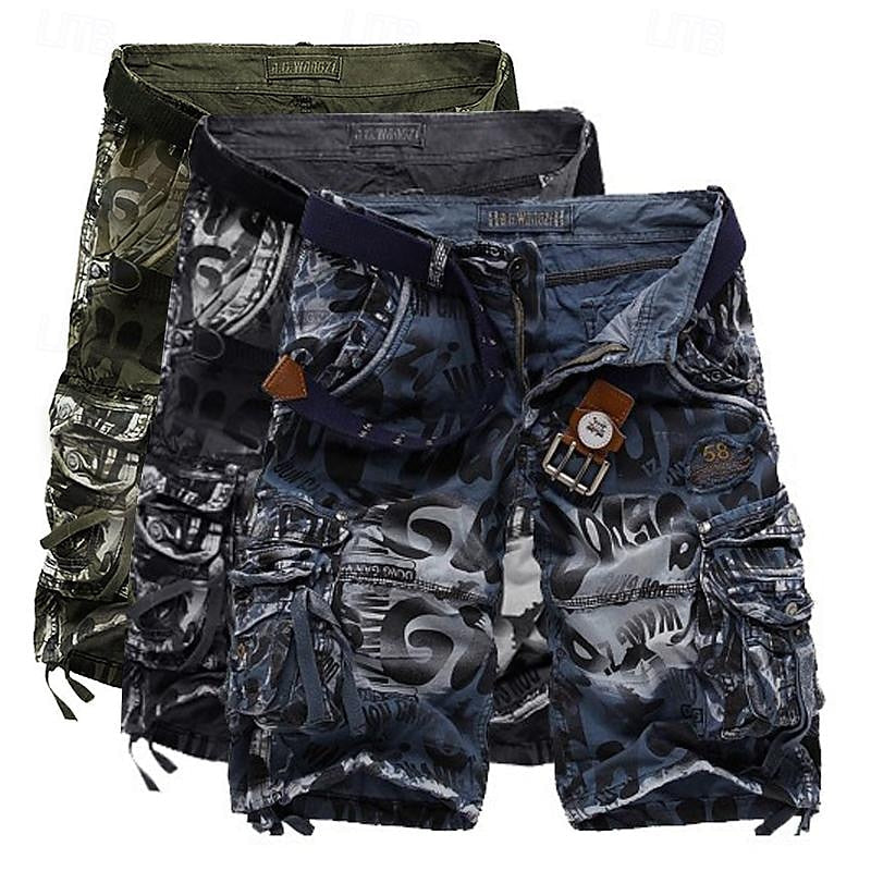 Men's Camouflage Cargo Shorts, front view