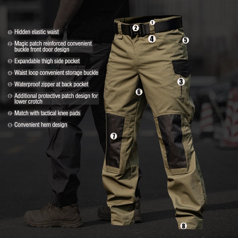 Men's Waterproof Ripstop Tactical Cargo Pants