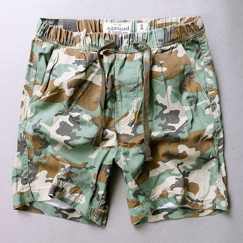 Men's Casual Elastic-Waist Utility Shorts, detail view
