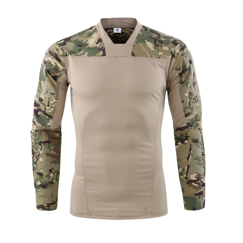Men's Cotton V-Neck Wear-Resistant T-Shirt, front view