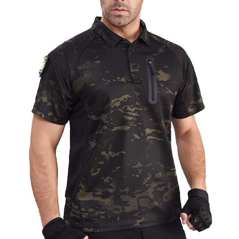 Men's Quick-Dry Short Sleeve Battle Top, fit view