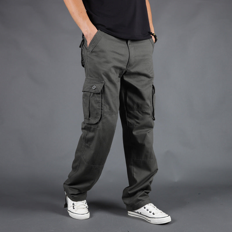Men's Loose Multi-Pocket Cargo Pants, styling detail