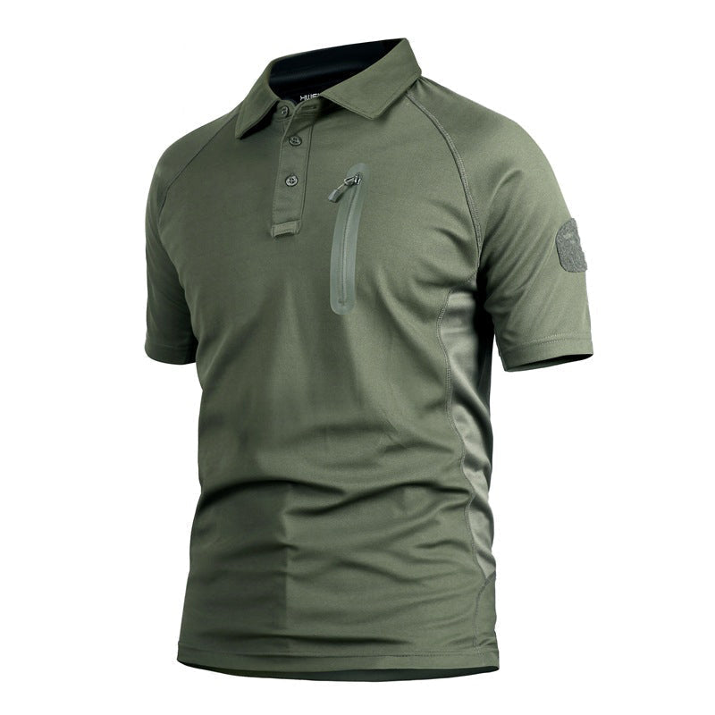 Men's Quick-Dry Short Sleeve Battle Top, pocket detail