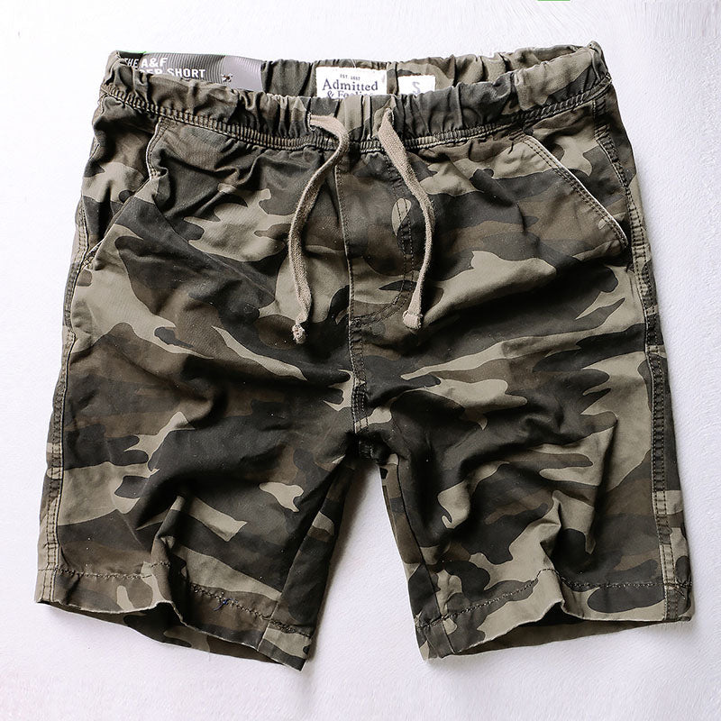 Men's Casual Elastic-Waist Utility Shorts, front view