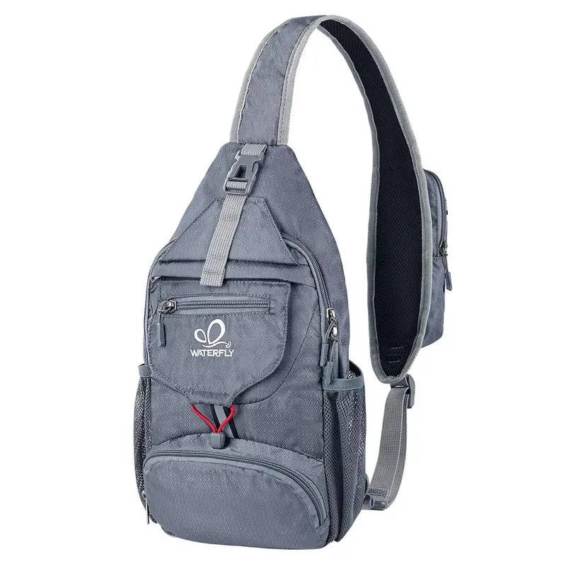 Packable Nylon Sling Backpack – Lightweight Crossbody Chest Bag for Hiking & Travel