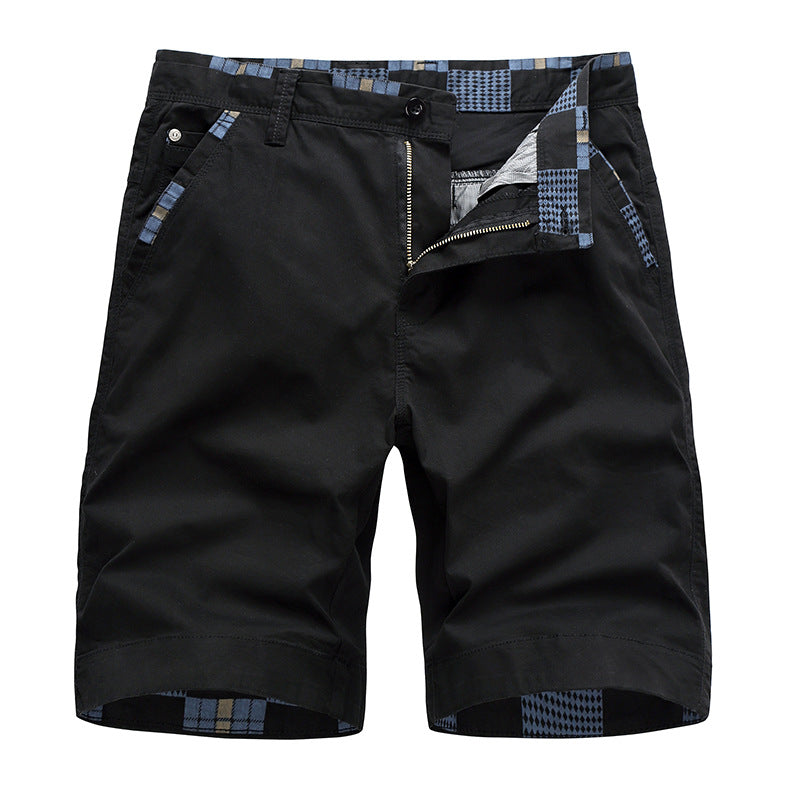Men's Loose Solid-Color Shorts, close-up detail