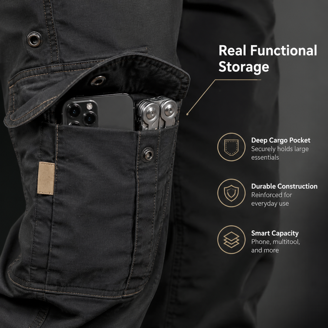 Men's Multi-Color Cargo Joggers Tactical Workwear