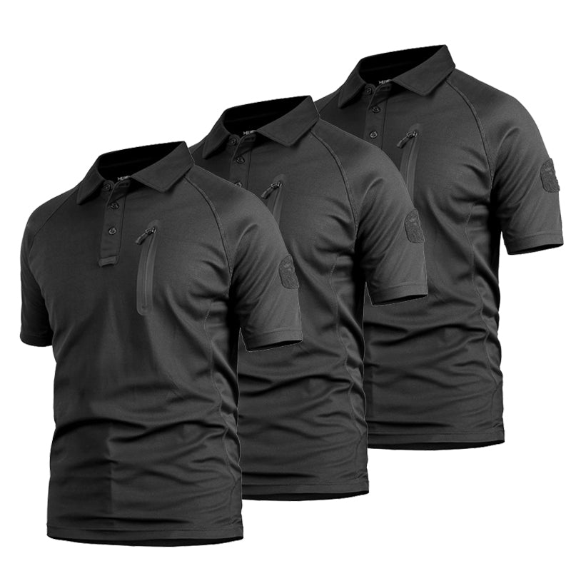 Men's Quick-Dry Short Sleeve Battle Top (3-Pack), fit view