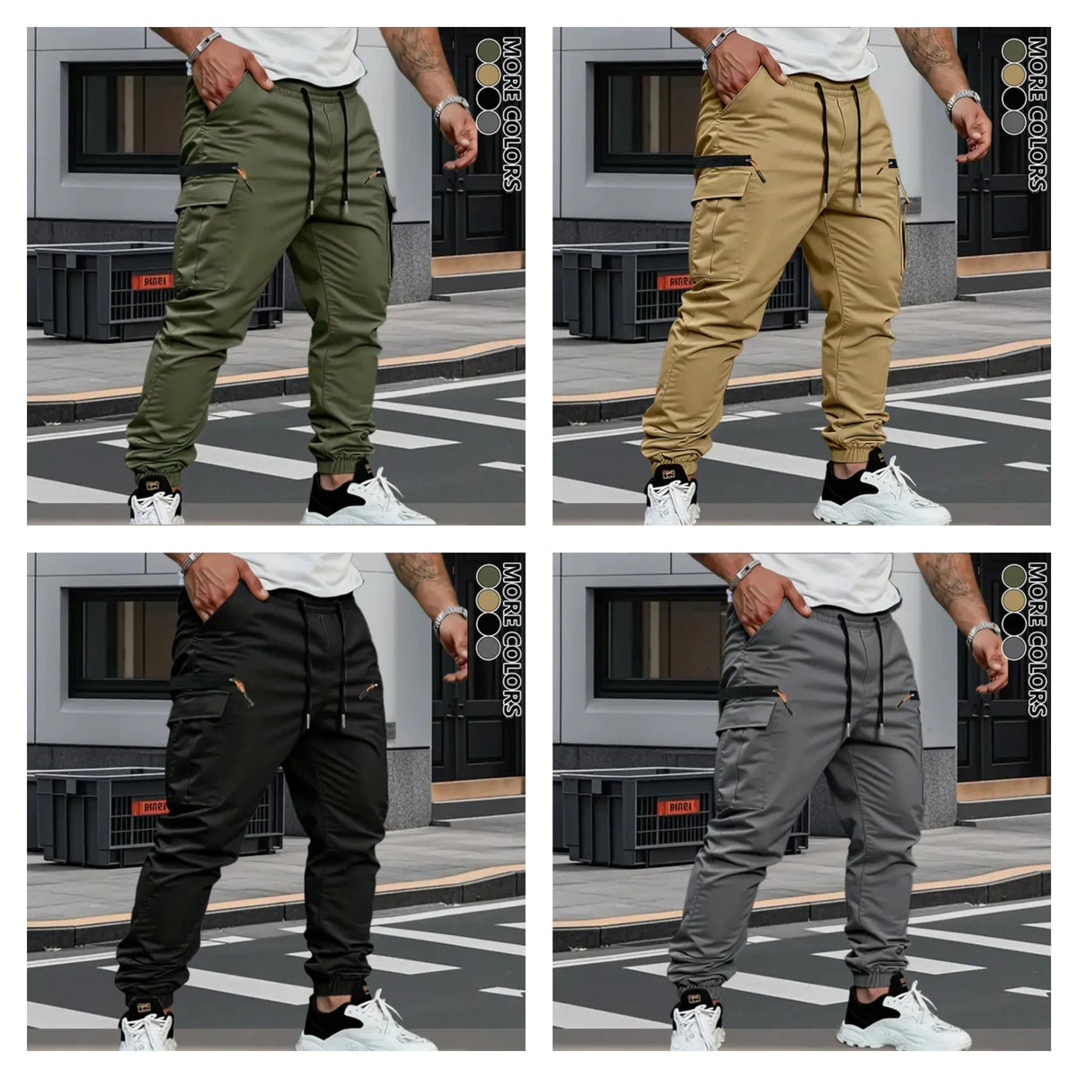 Men's Stretch Terry Work Pants Casual Retro Fit | All-S, worn lifestyle shot