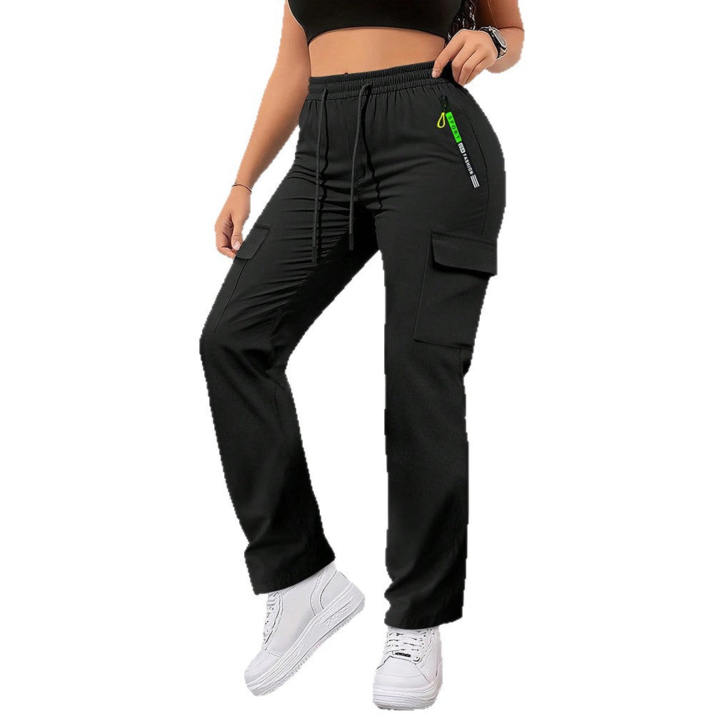 Retro Big Pocket Trendy Brand Casual Pants Women'S 2025 Spring And Autumn New Cross-Border Foreign Trade Loose Workwear Versatile Long Pants
