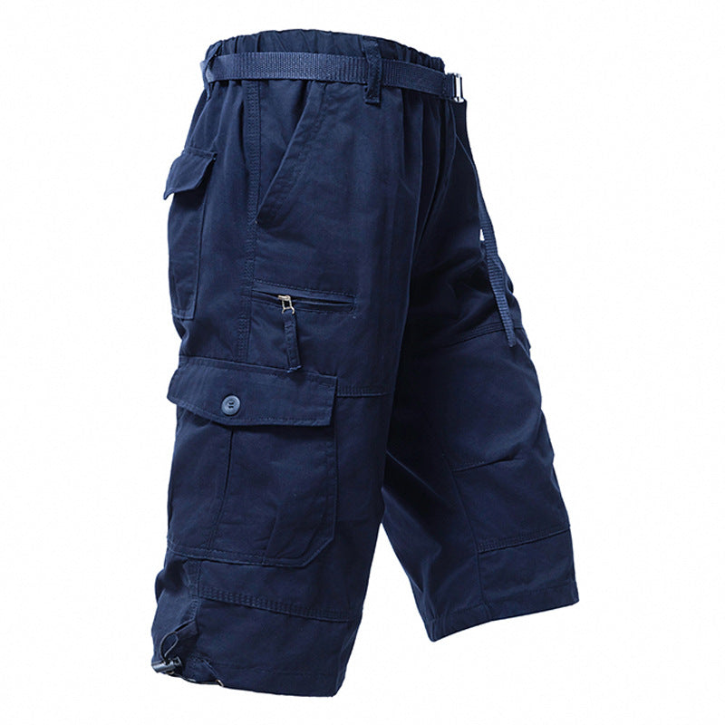 Men's Multi-Pocket Outdoor Cargo Shorts, back view