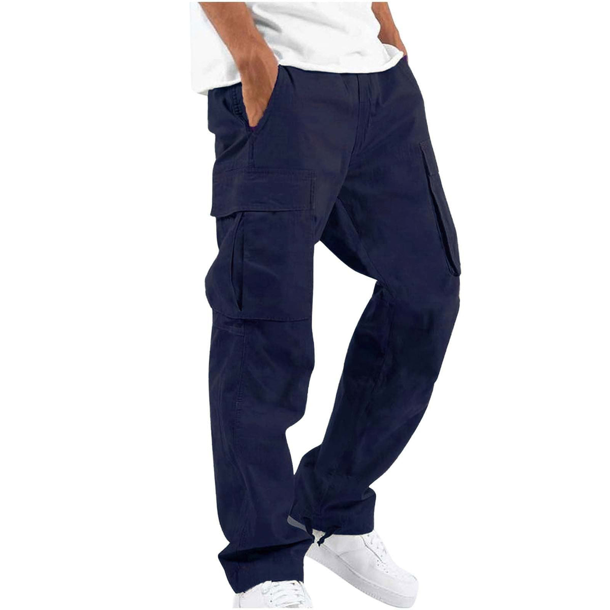 Men's Military-Inspired Multi-Pocket Cargo Pants, styling detail