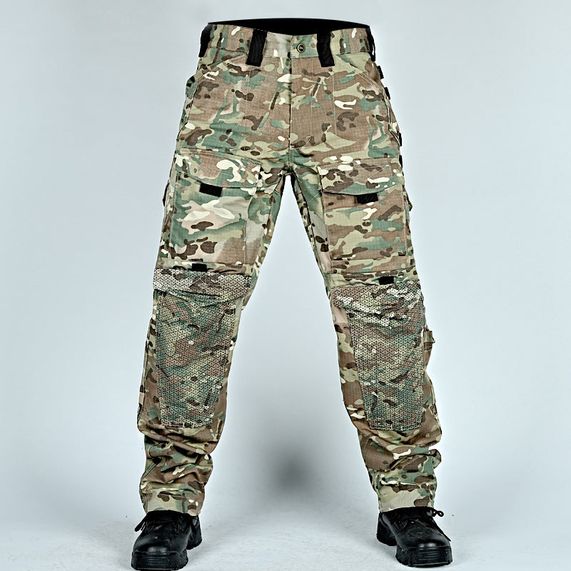 Men's Outdoor Loose Paneled Pants, fit view