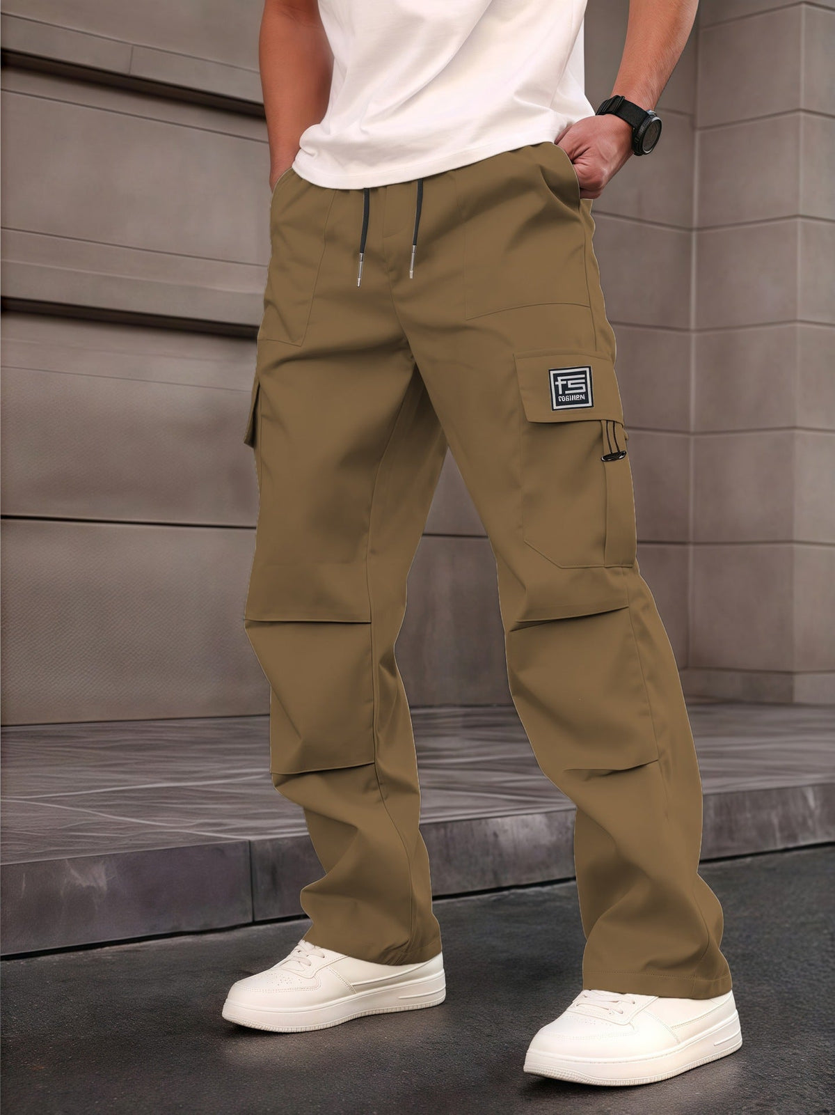 Mens Cargo Pants For All-Season Daily Wear | Straight-L, front view