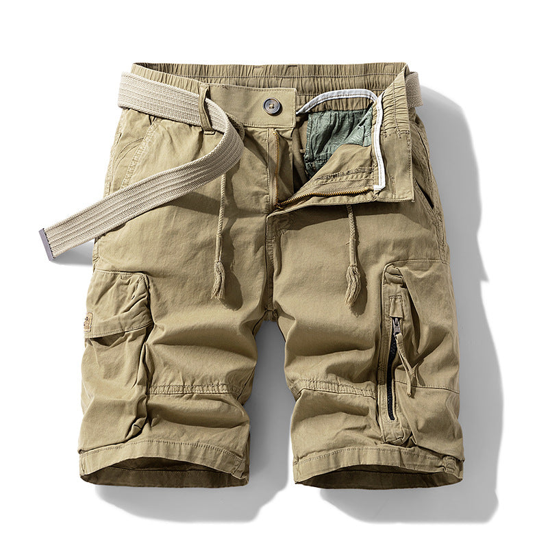 Men's Cotton Utility Cargo Shorts, detail view